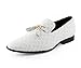 Amali Chaz, Men's Slippers - Loafers Men Slip on Shoes - Mens Casual Shoes - Man Made Velvet, Tuxedo Shoes - Metal Gold Chain Tassel & Gold Metal Tip, Dress Shoes - Gift