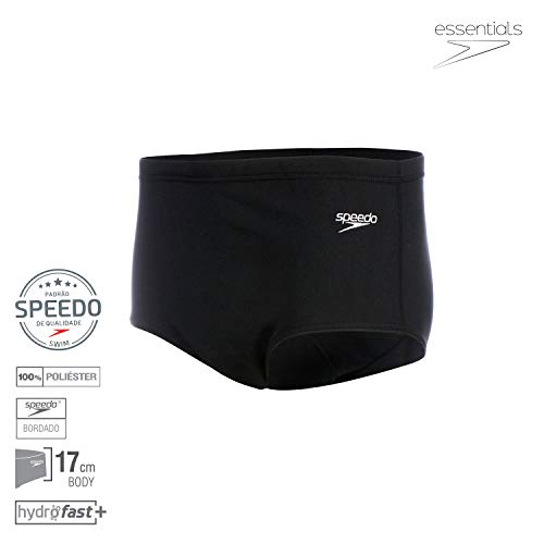 Speedo Hydrofast+ Sunga, 17 cm, Homens, Preto, M