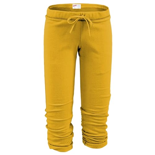 Soffe Women's Fashion Juniors Football Capri (US, Alpha, Small, Regular, Regular, Light Gold)