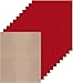 JANDJPACKAGING Red Heat Transfer Vinyl HTV for T-Shirts,10 Pack 12" x 10" Sheets for Iron On T Shirts - for Silhouette Cameo Or Cricut - Heat Press Machine