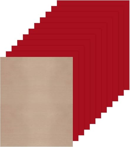 JANDJPACKAGING Red Heat Transfer Vinyl HTV for T-Shirts,10 Pack 12' x...