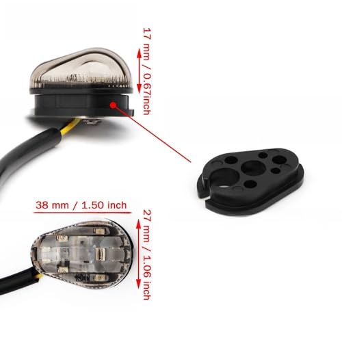 Mini clignotant moto universel à haute visibilité LED