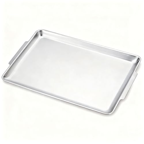 Plateau rectangulaire, 40x28cm, Acier Inoxydable, Argent