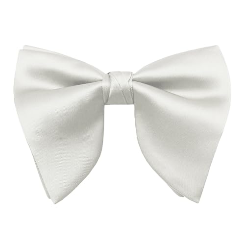 Image of Luckyvestir Oversized Bow Ties for Men, Pre Tied Clip on Men's Black Bowtie for Wedding Tuxedo Banquets Formal Wear