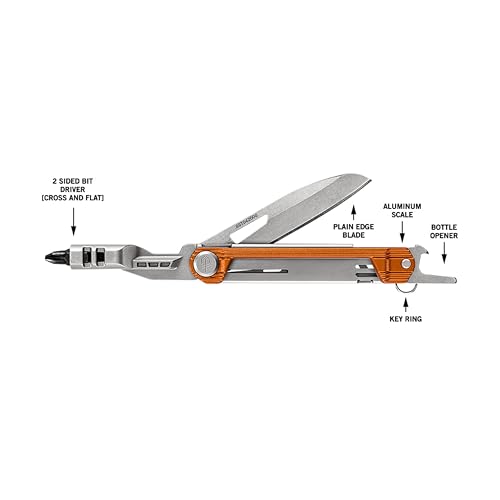 Gerber Armbar Slim Drive 4-in-1 EDC Multitool Pocket Knife, Burnt Orange - image 2
