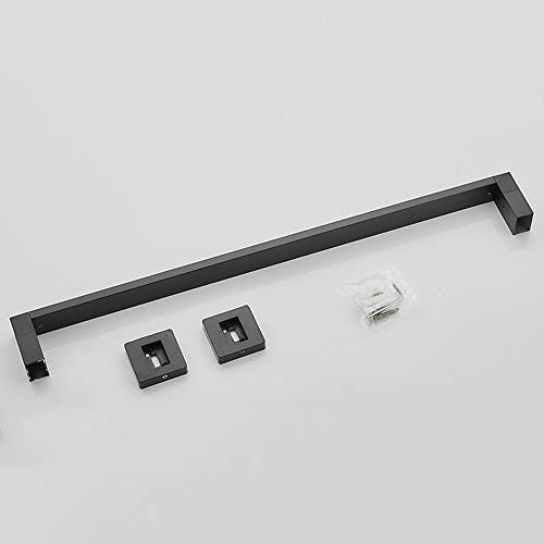 Toallero de pared negro de aluminio de 80cm para baño y cocina 7