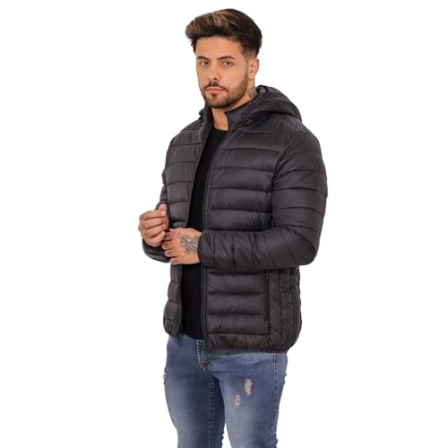 Jaqueta De Frio Puffer Casaco Bobojaco Corta Vento Masculino (BR, Alfa, G, Regular, Regular, Preto)