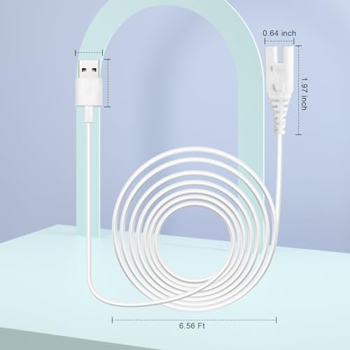 Ousaly 6.5FT USB Charger Power Cord for Intex 28620 28620E 28620EP CL1704 12269 Pool Vacuum Charger Cord,for Intex Cordless Rechargeable Handheld Pool Vacuum Cleaner Power Cord Replacement