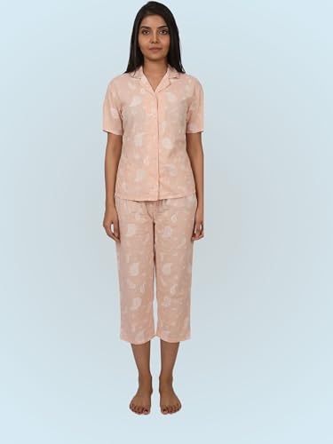 Image of B STORIES Women's Cotton Pyjama Set | Comfort and Relexed Nightsuit for Ladies