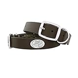 ZEP-PRO Clemson Tigers Brown Leather Concho Dog Collar, Medium