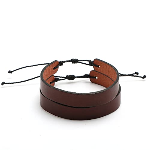 Joycuff Dad Gifts From Daughter Son I Love You Daddy Bracelets For Birthday Father's Day Men's Leather Bracelet For Father Inspirational Men's Jewelry Adjustable #TOP3