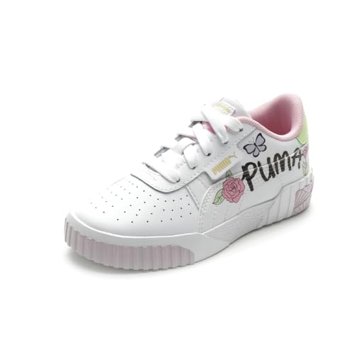PUMA Kids Girls Cali Bouquet Floral Lace Up Sneakers Shoes Casual - White - Size 11 M2