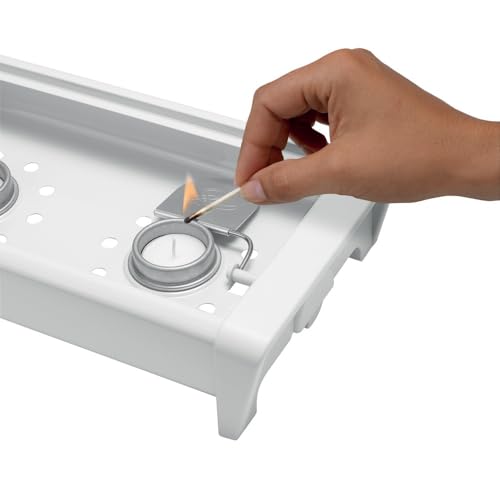 Tellerwärmer Brabantia 477164 mit 2 Kerzen in Weiß