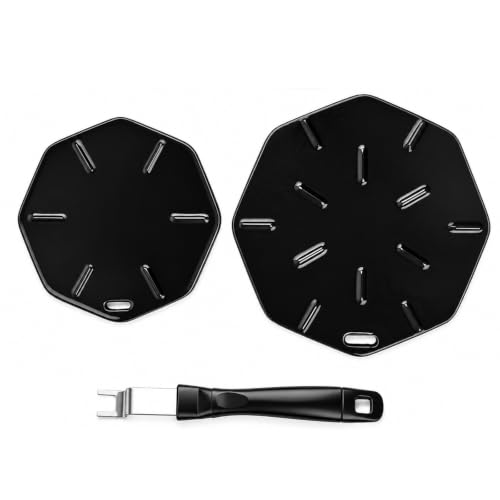 Cast Iron Heat Diffuser for Gas Stove:Heat Diffuser Plate, Heat Diffusers for Electric Stove - Cast Iron Simmer Plate for Gas Burners 2 Sizes Included 8.25 and 6.75 Inch by MARINOVA - Used condition - US$24.70