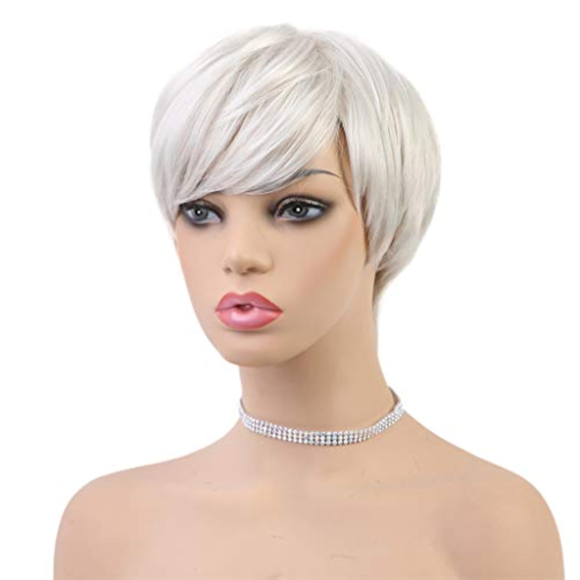 Women's Fluffy Texture Short Wig with Bangs
