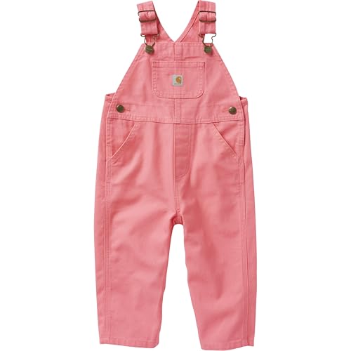 Image of Carhartt Baby Girls' Canvas Bib Overalls (Lined and Unlined)