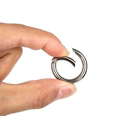 40Pcs Spring O Rings Round Carabiner Snap Clip, 28MM Zinc Alloy Spring Round Keychain, Spring O Ring for Key Chains, Bag, Purse, Handbag