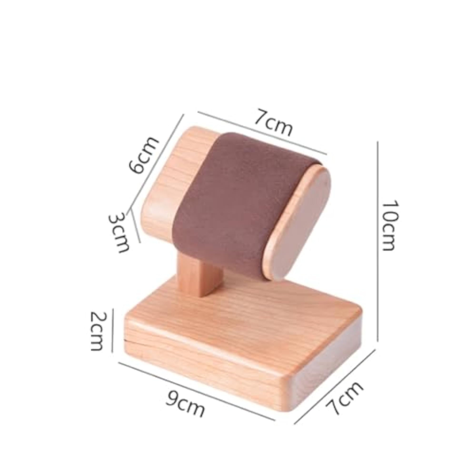 Rectangular Base Wooden Watch Display Stand