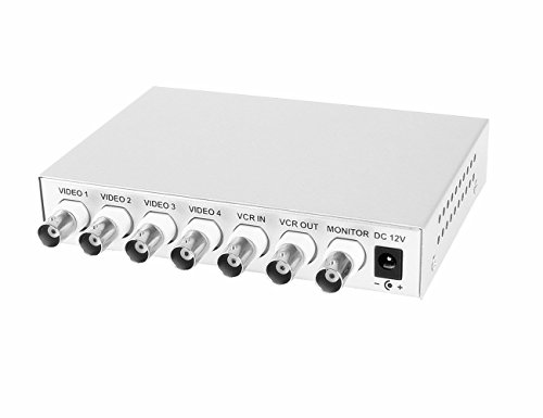 4CH HD Video Quad Splitter - 4-Screen CCTV DVR Processor with NTSC/PAL Switch, PIP Function, for School/Home/Factory Surveillance Systems - Thumbnail 4