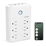 GHome Smart Plug Outlet Extender, USB Wall Charger with 3 Individual Smart Outlets and 3 Smart USB Ports, Works with Alexa Google Home, Surge Protector Plug Extender for APP Control,15A/1800W