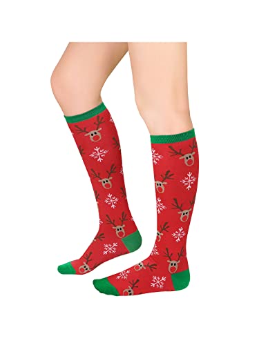 Image of Century Star Knee High Socks Long Tube Striped Socks for Women | Soft, Skin-Friendly, One Size Fits Most Knee High Socks Ideal For Casual Halloween Christmas
