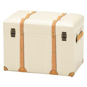 Amazon｜ボックススツール/収納付きオットマン 【トランク型】 幅60cm