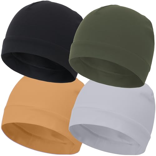 Image of vidsel 100% Cotton Skull Caps Beanie Night Cap Sleep Hats for Men Women | Breathable,Soft,Lightweight Skully Cap,Running Beanie Cycling Helmet Liner,Wicking Head Cover,CPAP Chemo Bald Cap