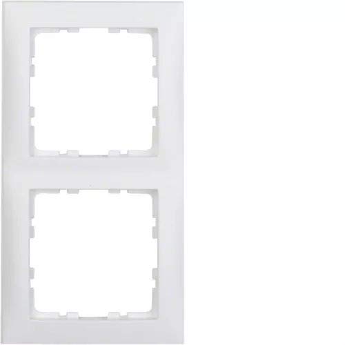 Preisvergleich Produktbild Hager S1 polarweiss Berk Rahmen 10129909 2fach matt