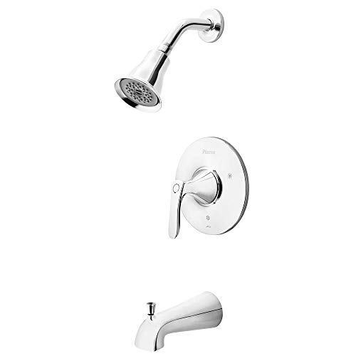 Pfister Weller Tub & Shower Trim Kit, Valve Not Included, 1-Handle, 3-Hole Install, Polished Chrome Finish, LG898WRC