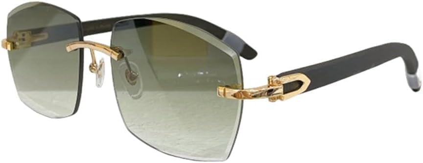 2026 Acetate Polygon Men Sunglasses Frameless Wooden Frame Gradient Lenses For Women - Image 1 of 6