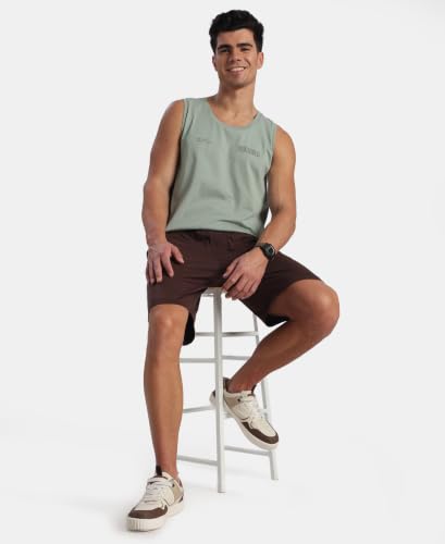 Image of Jockey 9928 Men Super Combed Cotton Rich Graphic Printed Tank Top