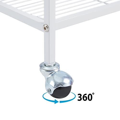Yaheetech YT-00112448 Rolling 2-Story Ferret Cage Small Animal Cage For Chinchilla Adult Rats Metal Critter Nation Cage W/ 2 Removable Ramps/Platforms White thumb #6