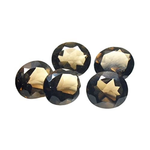 Quartz fumé naturel de forme ovale à facettes pour la création de bijoux