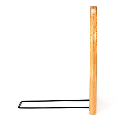 DECDEAL Prateleira de livros de bambu Suporte de livros para livros Prateleiras de parede Armazename