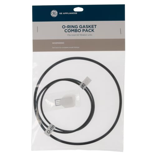 GE Replacement O-Ring for High Flow Water Filtration Systems - 2-Pack Sturdy & Flexible Construction Provides a Reliable Seal | Includes Two O-Rings and One Food-Grade Silicone Lubricant | WH2PKRING - image 1