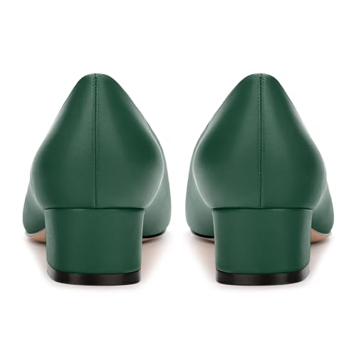 Women's Pumps, Square Closed Toe Low Heels, Slip on Chunky Heeled Shoes for Women 1.5 Inch4