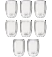 ZWILLING Sorrento 8 Piece Insulated Double-Wall Glass Coffee Cup Set - Value Pack