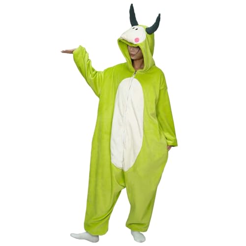 ANPRWZ Halloween Costume Cosplay Pajamas Adult Onesie Women men Green