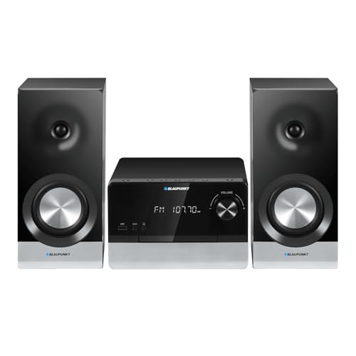 Blaupunkt MS40.2BT Micro-chaîne Stéréo 100W RMS – Bluetooth, HDMI ARC, Optique, USB, CD MP3, Radio FM RDS, Égaliseur, Affichage LED, Télécommande –...