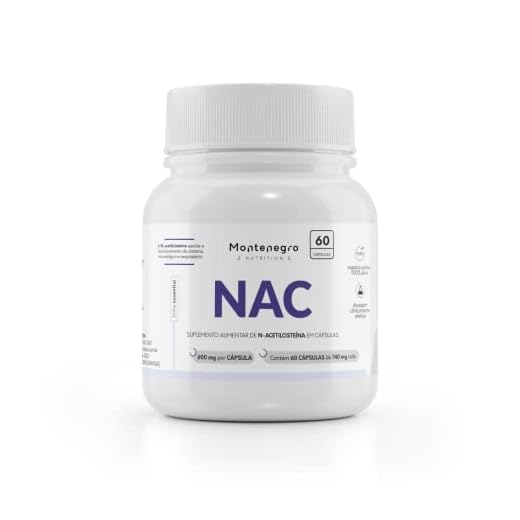 NAC N-acetilcisteína 600 mg 60 cápsulas - Montenegro Nutrition
