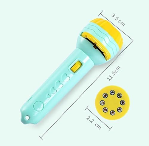 Image of Mini Projector Torch Toy, 3 Slides 24 Patterns Slide (Pack of 2) Flashlight Torch for Kids Projection Light Toy Slide Lamp Educational Learning Night Light, Return Gifts for Kids