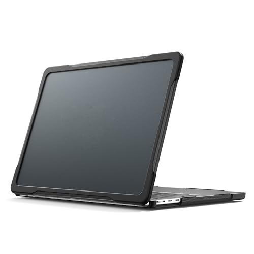 Carcasa MacBook Air 13.6 2022 2024 rígida negra con parachoques TPU