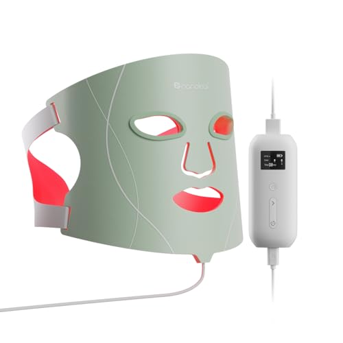 Nanoleaf FDA-Cleared LED Light Therapy Face Mask with 7 Treatment Modes - Professional Red & Blue...