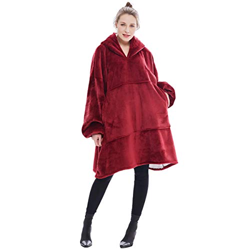 FELOVE Sudadera con Capucha, Manta usable,Grande Hoodie Sudadera con de Gran tamaño, Talla Única, cálida, Suave, y cómoda Sudadera, para Adultos, Hombres, Mujeres, Adolescentes FELOVE Sudadera con Capucha, Manta usable,Grande Hoodie Sudadera con de Gran tamaño, Talla Única, cálida, Suave, y cómoda Sudadera, para Adultos, Hombres, Mujeres, Adolescentes