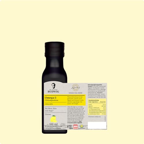 Dr. Budwig Premium Omega 3 DHA + EPA Öl Zitrone (100ml) – Ansicht 6