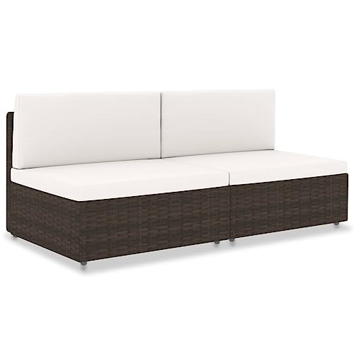 Frdhee Gartensofa, Balkonmöbel, Gartenlounge Set, Modulares 2 Sitzer...