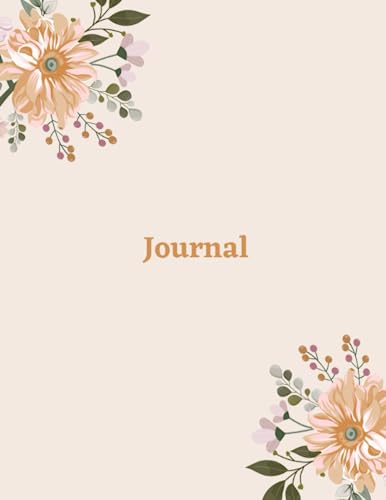 Journal à fleurs aquarelle bio beige pour l'écriture quotidienne