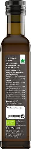 Leinöl Ölmühle Solling nativ kaltgepresst Naturland BIO, 250 ml