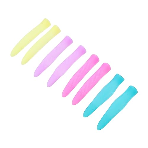 HONMEET Lightweight Cuticle Scissor Covers Comfortable Silicone Handle Sleeves for Easy Application Random Color