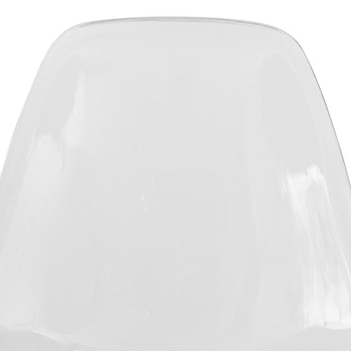 Leisuremod Carey Modern Eiffel Base Molded Side Chair Set Of 2 (Clear) #TOP6